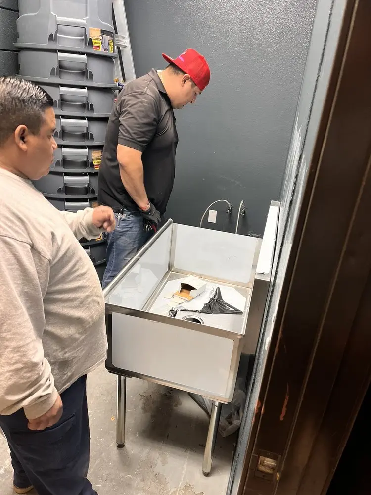 Commercial plumbing and sink installation in Rochelle